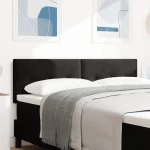 vidaXL Κεφαλάρι με κουμπιά σε μαύρο βελούδο 160 εκ