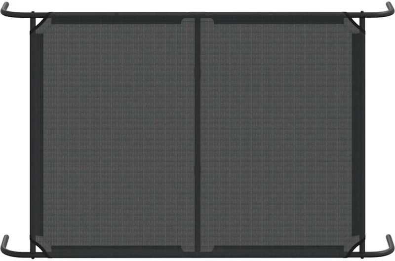vidaXL Ανυψωμένο κρεβάτι σκύλου Μαύρο 130x80x20 cm Textilene ατσάλι
