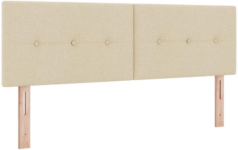 vidaXL Κρεβάτι με Βάση Στρώματος με Στρώμα Κρεμ 140x200 cm Ύφασμα