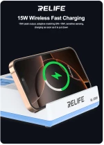 RELIFE σταθμός φόρτισης RL-309H, USB/3x USB-C/3x DC/wireless, 72W, λευκός