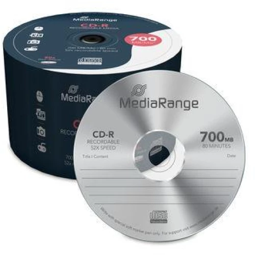CD-R MEDIA 700MB 52X 50-PACK/MR207 MEDIARANGE