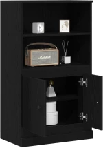 vidaXL Υψηλή ντουλάπα Μαύρη Δρυός 60x35.5x103.5 εκ. Επεξεργασμένο Ξύλο