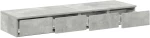 vidaXL Κομοδίνα Σκυρόδεμα Γκρι 120x36.5x16.5 εκ.