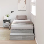 vidaXL Κρεβάτι με αποθηκευτικό χώρο Γκρι Sonoma 80x200 εκ