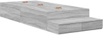 vidaXL Κρεβάτι με αποθηκευτικό χώρο Γκρι Sonoma 80x200 εκ