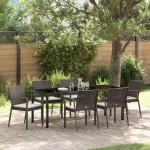 vidaXL Σετ των 4 Καφέ Ατσάλι 56,5x57x83 εκ Δέχεται Πολλούς