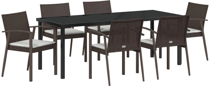 vidaXL Σετ των 4 Καφέ Ατσάλι 56,5x57x83 εκ Δέχεται Πολλούς