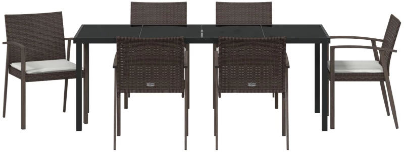 vidaXL Σετ των 4 Καφέ Ατσάλι 56,5x57x83 εκ Δέχεται Πολλούς