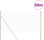 vidaXL Γαλβανισμένο Πλέγμα με 13 Πόλους 1,2x50 μ