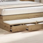 vidaXL Συρτάρια Κρεβατιού Καρυδιά 150x36,5x16,5 εκ Επεξεργασμένο Ξύλο