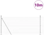 vidaXL Σετ Στυλών Φράχτη Σετ των 2 Γαλβανισμένος χάλυβας 10μ x 1μ