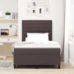 vidaXL κρεβάτι box spring με στρώμα σκούρο καφέ μικρού διπλού ύφασμα