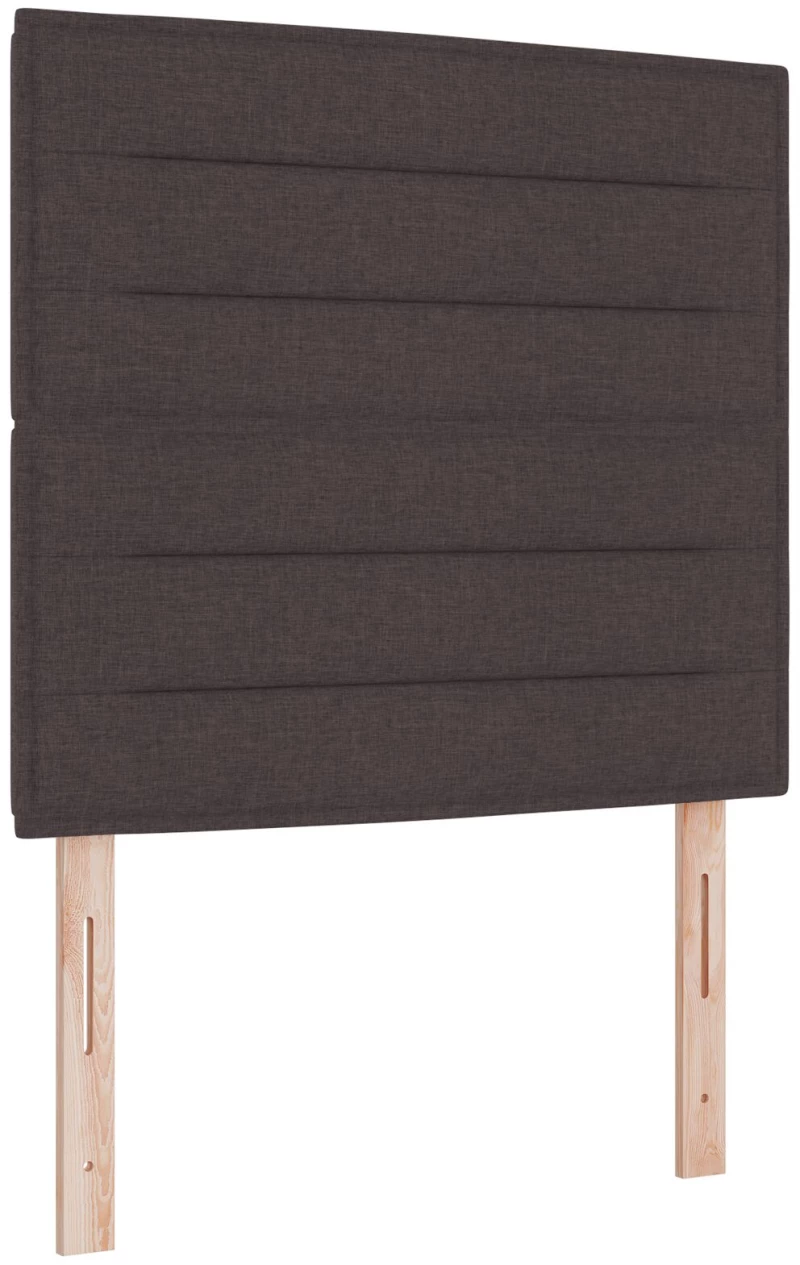 vidaXL Κρεβάτι Box Spring με Στρώμα & Πάγκο Σκούρο Καφέ 120x190 εκ. Ύφασμα