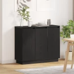 vidaXL Μπουφές με LED Μαύρη Δρυς 90x32x75 εκ. από Επεξεργασμένο Ξύλο