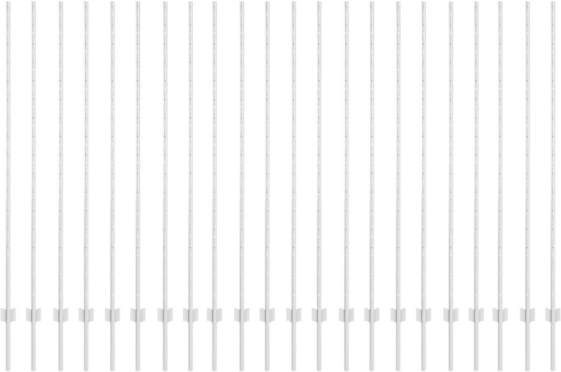 vidaXL Στυλοί Φράχτη 44 τεμ U-Channel Ασημί 200 εκ Ατσάλι