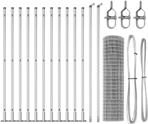 vidaXL Euro Fence με 13 Στηρίγματα 1.2x25 μ Γαλβανισμένος Φράχτης