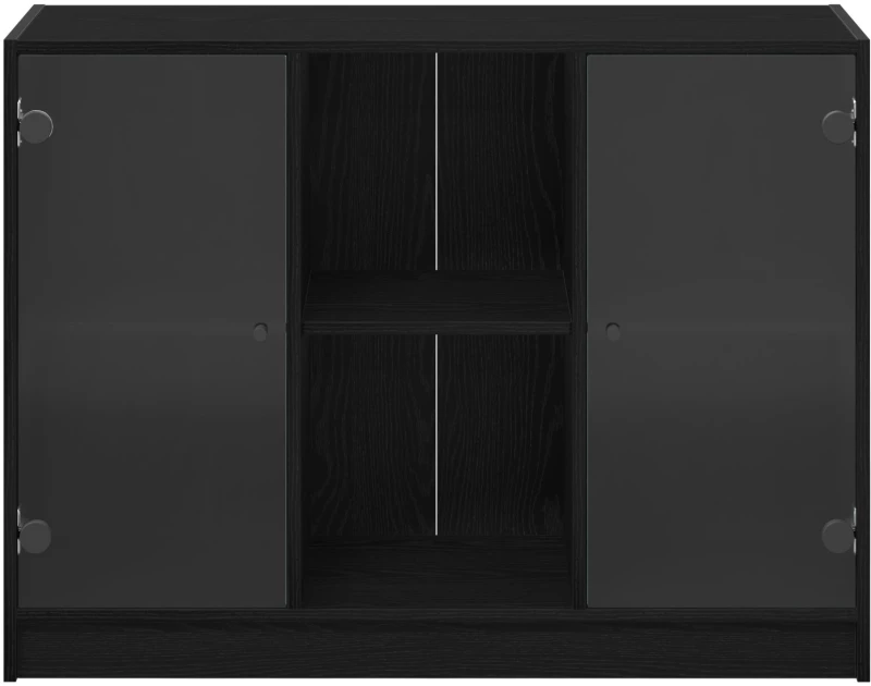 vidaXL Μπουφέ Μαύρο Δρυς 102x37x75,5 εκ Κατασκευασμένο Ξύλο