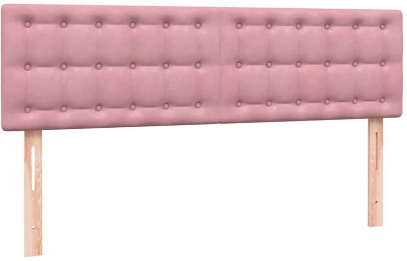vidaXL Κρεβάτι Boxspring με Στρώμα Ροζ 140x210 εκ. Βελούδινο