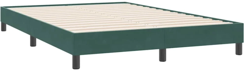 vidaXL Box Spring κρεβάτι με στρώμα σκούρο πράσινο 160x220cm Βελούδινο