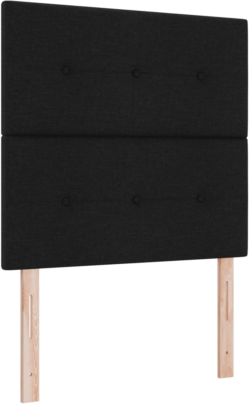 vidaXL Box Spring Bed με Στρώμα Μαύρο 100x200 εκ. Ύφασμα