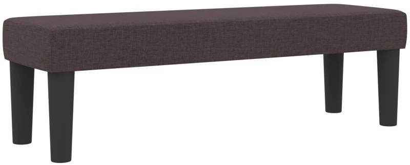 vidaXL Κρεβάτι Box Spring με Στρώμα & Πάγκο Σκούρο Καφέ 140x190 εκ. Ύφασμα