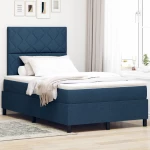 vidaXL Κρεβάτι με Σπαστή Βάση με Στρώμα Μπλε 120x200 εκ. Ύφασμα