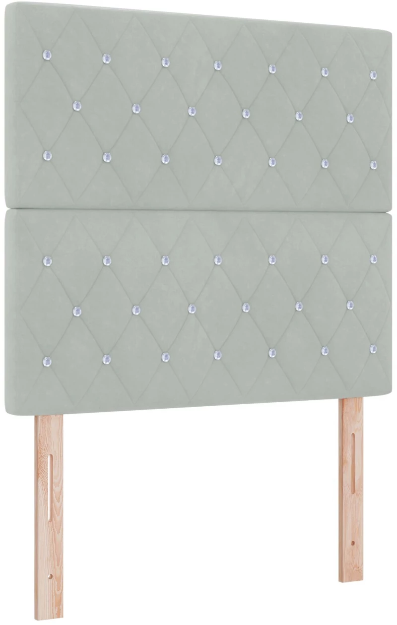 vidaXL Κρεβάτι Box Spring με Στρώμα Ανοιχτό Γκρι 120x200 εκ Βελούδο