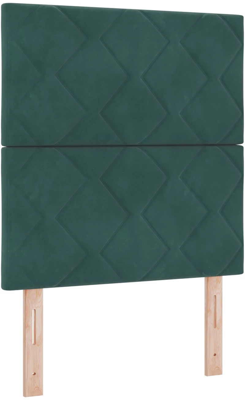 vidaXL Κρεβάτι με Στρώμα Ύψους 80x200 cm Σκούρο Πράσινο Βελούδο