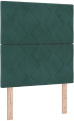 vidaXL Κρεβάτι με Στρώμα Ύψους 80x200 cm Σκούρο Πράσινο Βελούδο