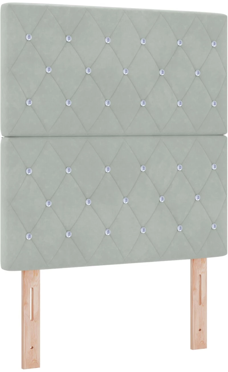 vidaXL Κρεβάτι από Βελούδο σε Ανοιχτό Γκρι 80x200 cm