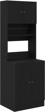 vidaXL Ντουλάπι Κουζίνας Μαύρη Καστανιά 60x50x180 cm Επεξεργασμένο Ξύλο