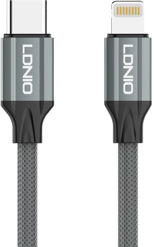 LDNIO καλώδιο Lightning σε USB-C LC441I, 30W PD, 1m, γκρι