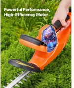 VEVOR Cordless Electric Hedge Trimmer 20V 2A Battery 20in Dual-Action Blade