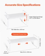 VEVOR 2 Tier Cabinet Organizer Shelf Counter Shelves Steel Storage Spice Rack