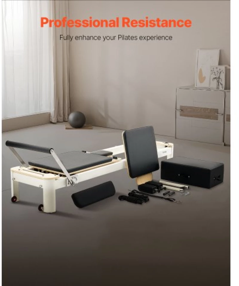 VEVOR Pilates Reformer Pilates Machine Home Gym Equipment with Resistance