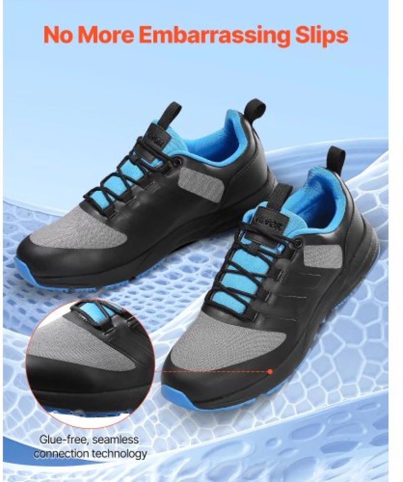 VEVOR Cross Training Shoes M Width Sneakers UK Size 9 Wide Toe Box Shoes Black