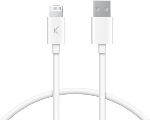 Καλώδιο USB KSIX Λευκό 1 m