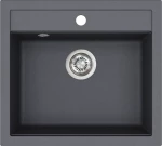 Helika Quadro SQQ 100 Ένθετος Γρανιτένιος Νεροχύτης Μ56.5xΠ51cm Γραφίτης