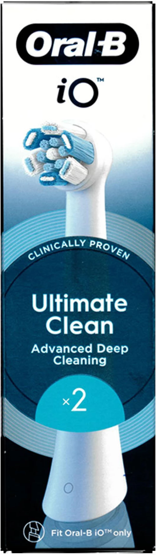 Oral-B | iO Ultimate Clean Ανταλλακτικές Κεφαλές Ηλεκτρικής Οδοντόβουρτσας για Αποτελεσματικό Καθαρισμό | 2τεμ