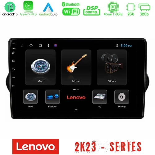 Lenovo car pad Fiat Tipo 2015-2022 (Sedan) 4core Android 13 2+32gb Navigation Multimedia Tablet 9" u-len-Ft0802