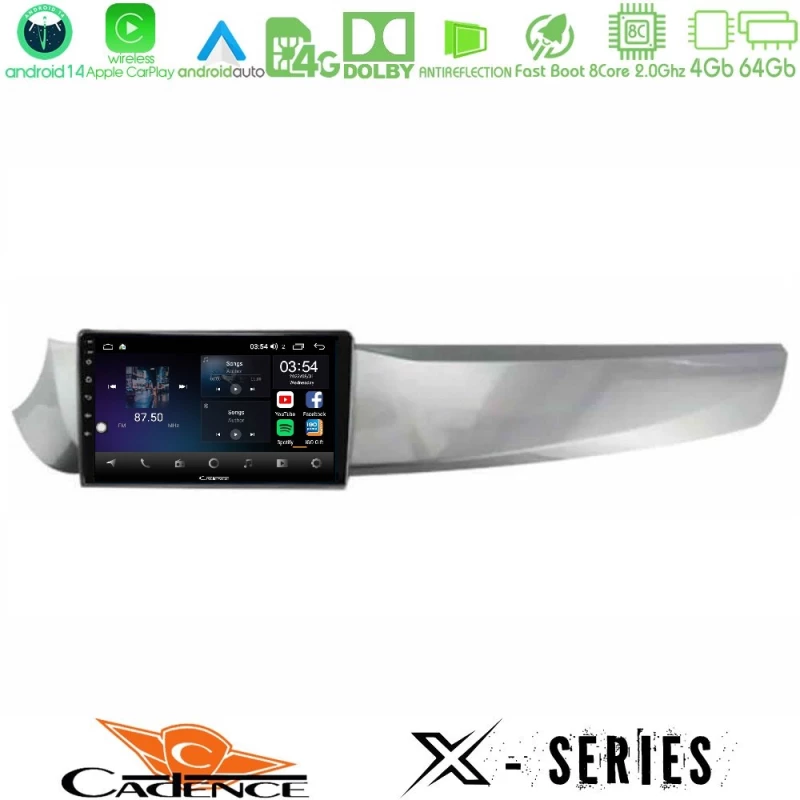 Cadence x Series Alfa Romeo Giulietta 2010-2014 8core Android 14 4+64gb Navigation Multimedia Tablet 10" u-x-Ar1799