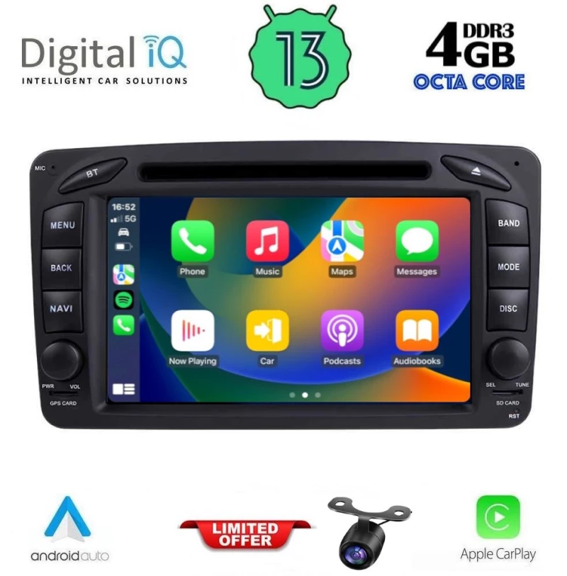 DIGITAL IQ BXE 671_CPA (7" DVD) MULTIMEDIA SYSTEM for MERCEDES C (W203) mod. 1999-2004