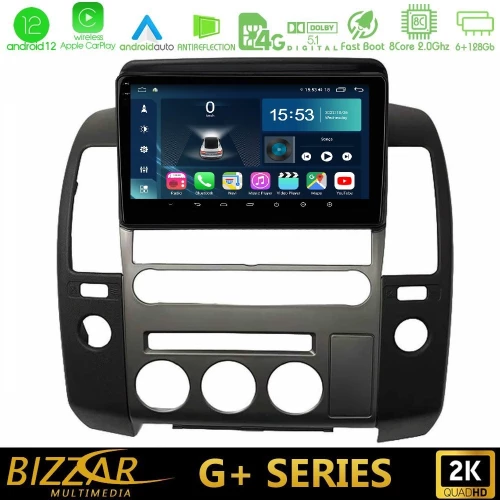 Bizzar g+ Series Nissan Navara / Pathfinder 2006-2012 (με Εργ.οθόνη) 8core Android12 6+128gb Navigation Multimedia Tablet 9" u-g-Ns1340