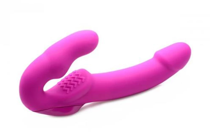 STRAP U EVOKE VIBRATING STRAPLESS STRAP-ON PINK 24cm