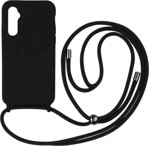 Θήκη Silky And Soft με Λουράκι Λαιμού για Samsung Galaxy A36 - Μαύρο