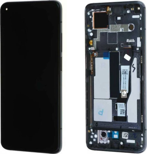 Γνησια Οθονη LCD και Μηχανισμος Αφης με Πλαισιο για Xiaomi Mi 10T/10T Pro 5G 5600030J3S00 Μαυρο (Service Pack)
