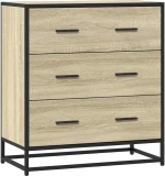 vidaXL Sideboard Sonoma Oak 68x35x76cm Κατασκευασμένο ξύλο και μέταλλο