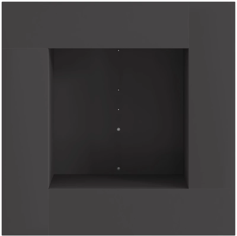vidaXL Τζάκι Γωνιακό Μαύρο 60x60x30 εκ. Ατσάλι