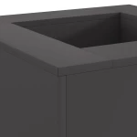 vidaXL Τζάκι Γωνιακό Μαύρο 60x60x30 εκ. Ατσάλι