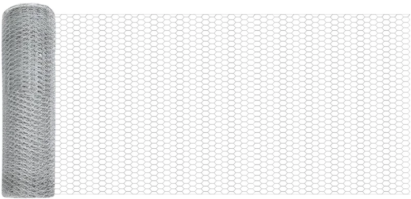 vidaXL Φράκτης Έξαθων 0.8x100 μ Γαλβανισμένο Ατσάλι